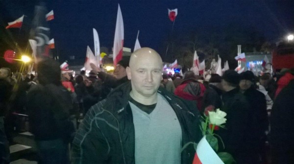 Kamil Bazelak na Marszu w Obronie Demokracji i Wolności Mediów