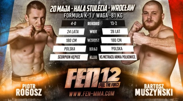 Muszyński vs Rogosz na gali FEN 12 Feel The Force